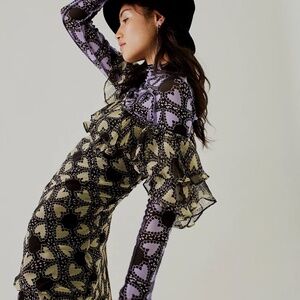 NWT Anna Sui x Free People Anabele Maxi Dress, S $198